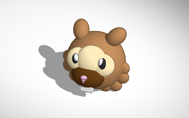 3D design Bidoof Head Charm | Tinkercad