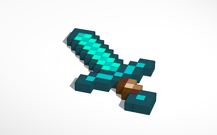 Diamond Sword Minecraft Tinkercad