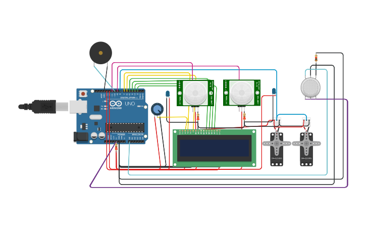 Circuit design IOT MINOR PROJECT | Tinkercad