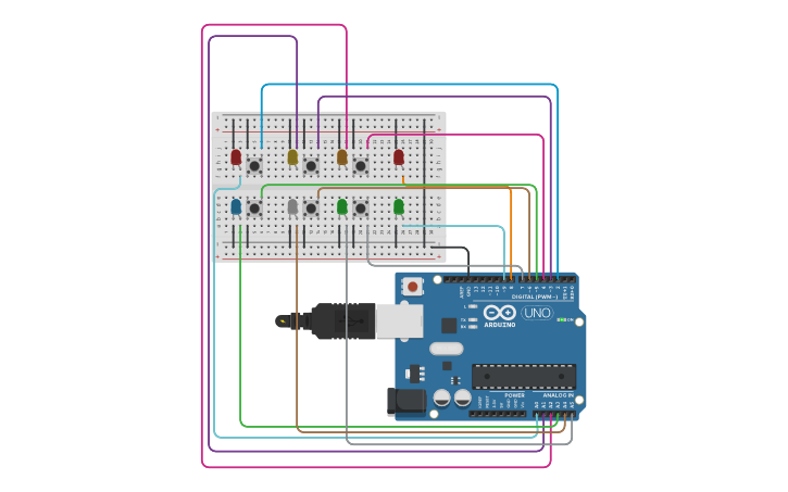 Circuit Design Combination Lock Tinkercad