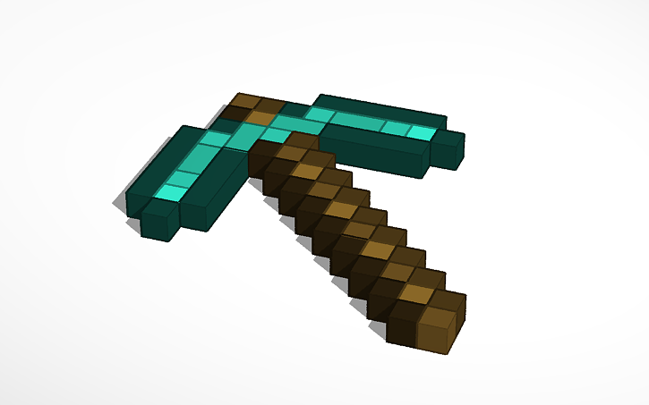 Minecraft Diamond Pickaxe Tinkercad