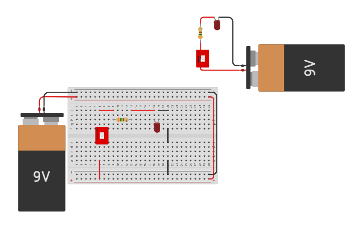 Circuit design Basic LED Circuit Using Switch (+Breadboard Copy ...