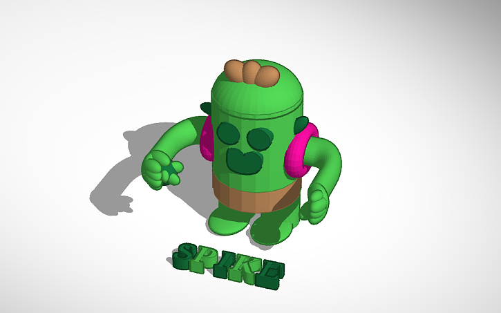 Spike Brawl Stars Tinkercad - design spike brawl stars