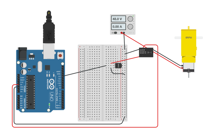 Circuit design Relay | Tinkercad