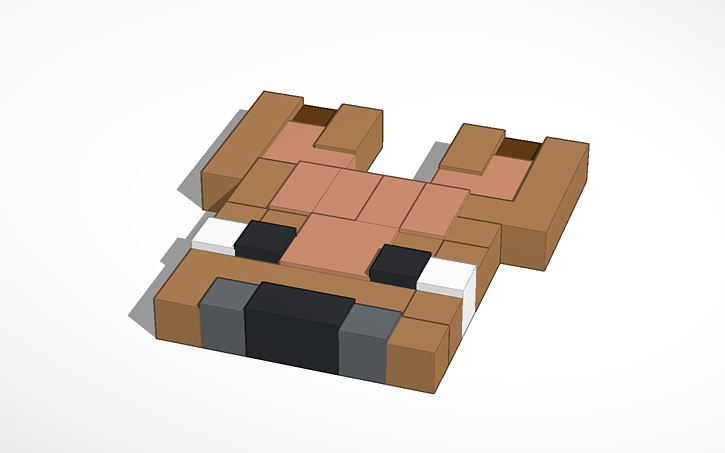 Minecraft Bat Face Tinkercad