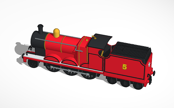 3D design James The Red Steam Engine | Tinkercad