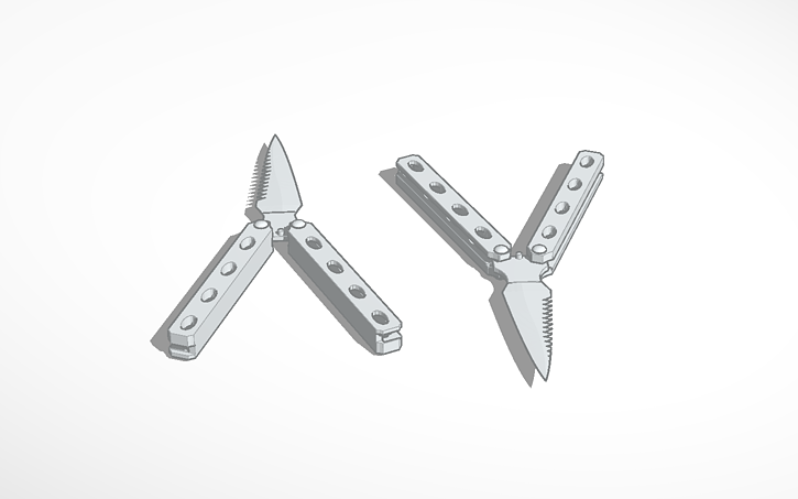 Download Butterfly Knife Tinkercad