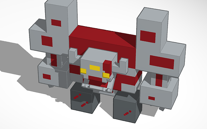 Minecraft Dungeons Redstone Monstrosity Tinkercad Minecraft Dungeons Redstone Monstrosity Tinkercad