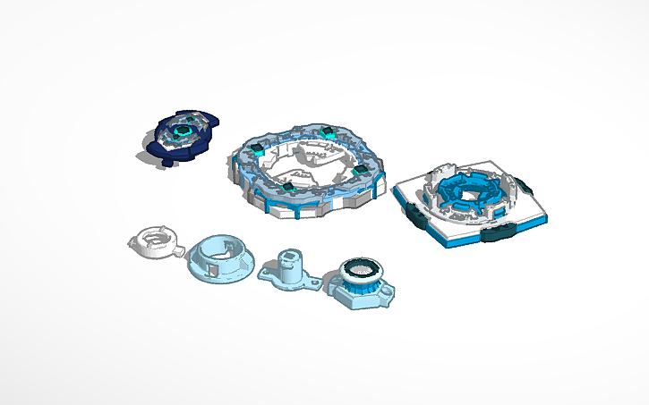 3D design Beyblade Burst Sparking Ice Golem Layer+Chassis R | Tinkercad