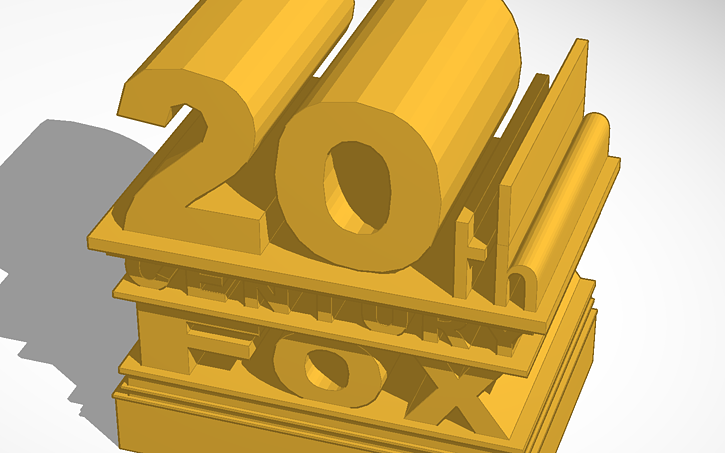 20th fox 3d. Tinkercad 20 век Фокс. 20th Century Fox Sketchfab. 3d модель логотипа 20 сенчури Фокс. 20th Century Fox logo.