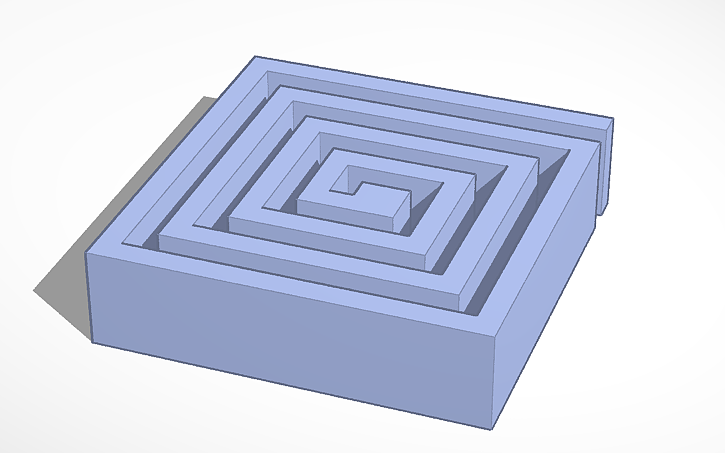 3D design maze | Tinkercad