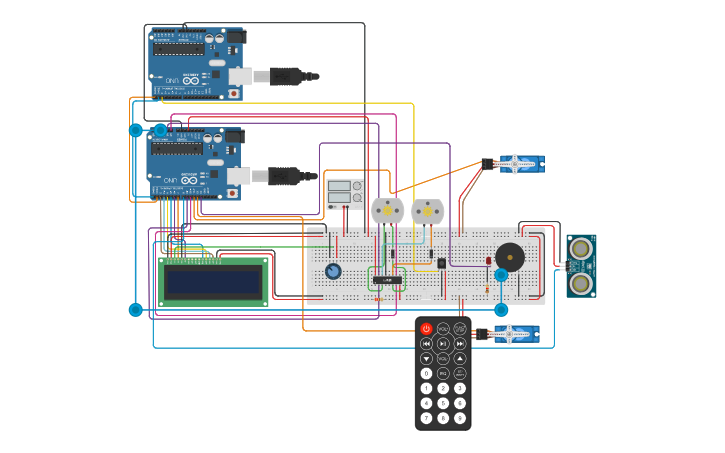 Circuit design carrito arduino | Tinkercad