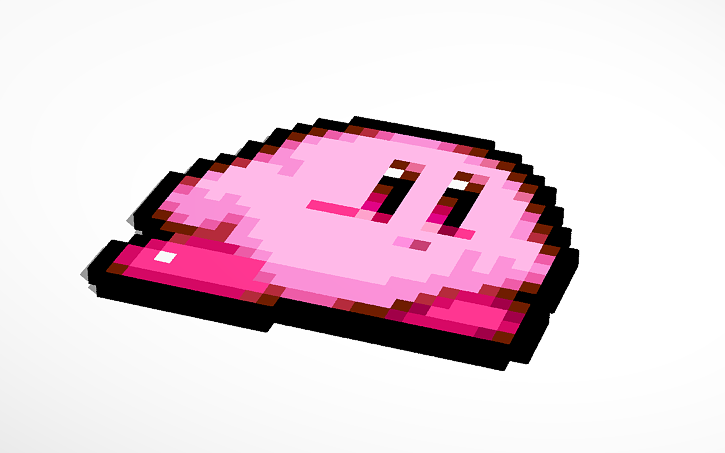 Kirby 8 Bit Tinkercad