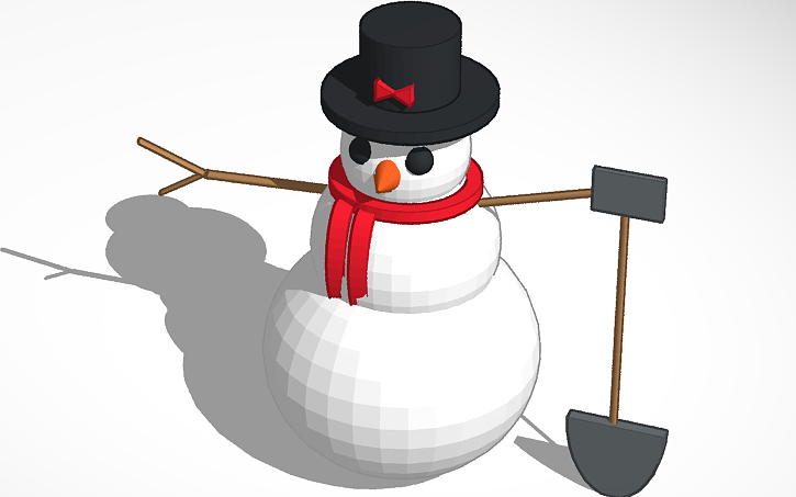 3D design snowman | Tinkercad