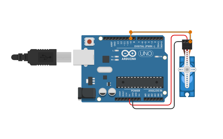 Circuit design Micro Servo Motor com Arduino | Tinkercad