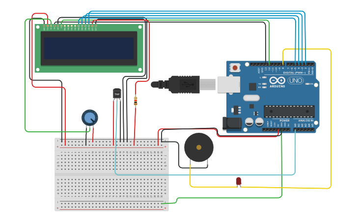 Circuit design Flame detector | Tinkercad