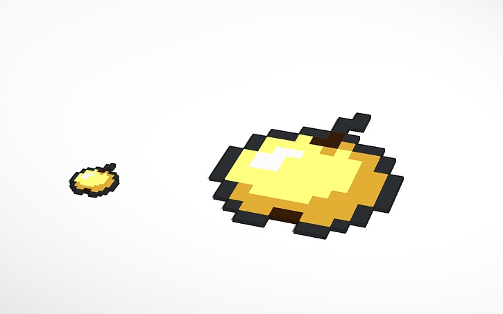 Minecraft Golden Apples Tinkercad