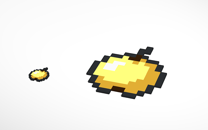 Minecraft Golden Apples Tinkercad Minecraft Golden Apples Tinkercad