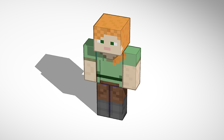 Minecraft Alex Design 3D design Minecraft Alex Model | Tinkercad