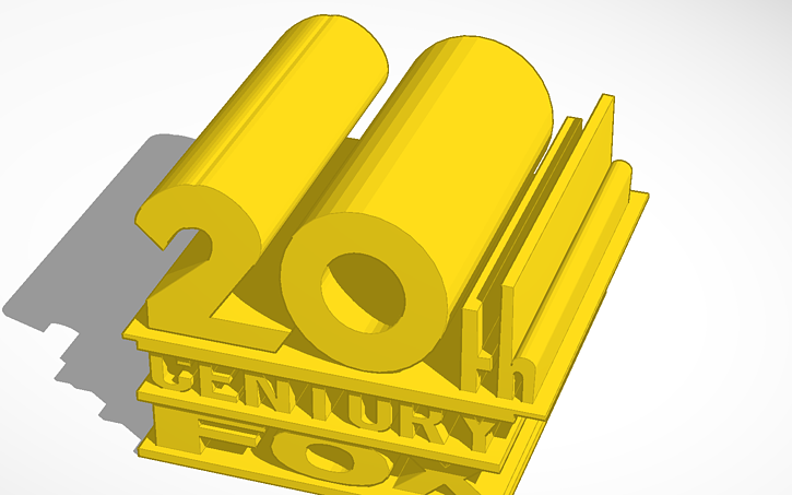 3D design 20th Century Fox | Tinkercad