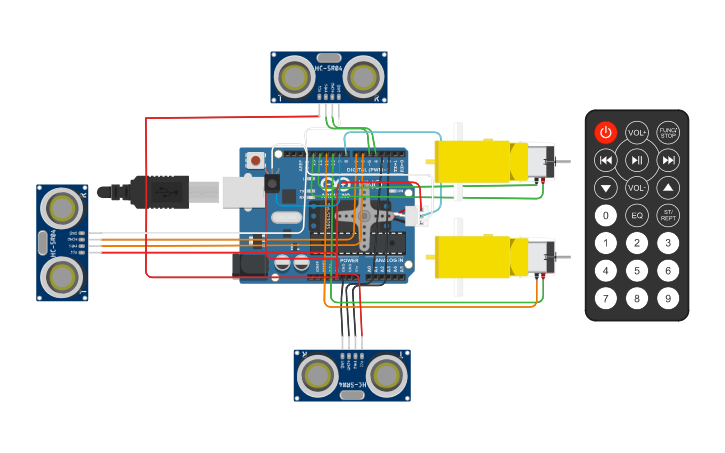 Circuit design smart car | Tinkercad