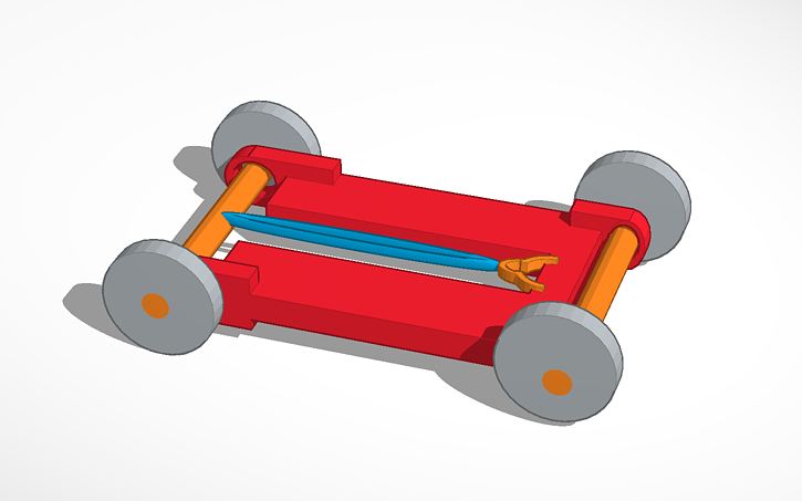 3D design Rubber band car | Tinkercad