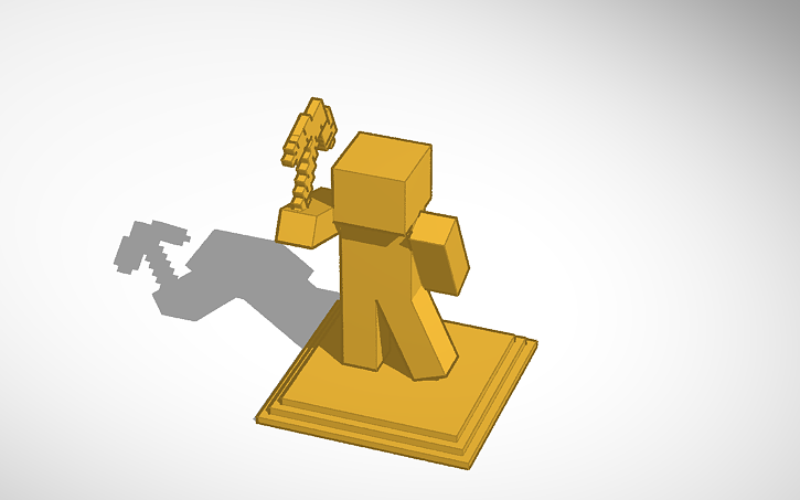 Minecraft Trophy Tinkercad