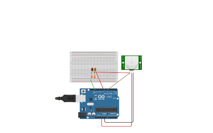 Circuit design sensor de movimiento | Tinkercad