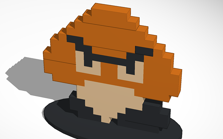 Nintendo Goomba 8 Bit Tinkercad