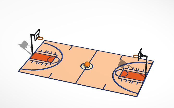 3D design Basketball Court Tinkercad