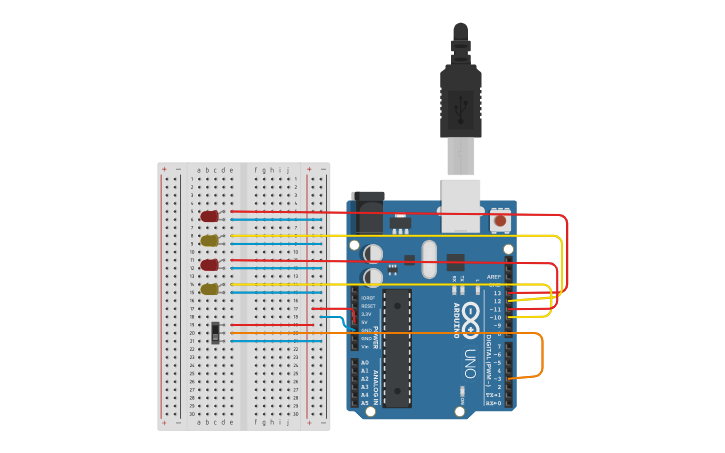 Circuit design Arduino #2 | Tinkercad