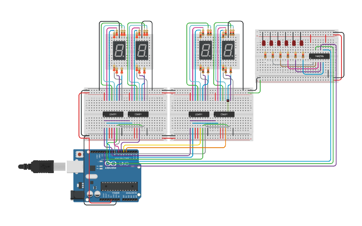 Circuit design Relógio Digital | Tinkercad