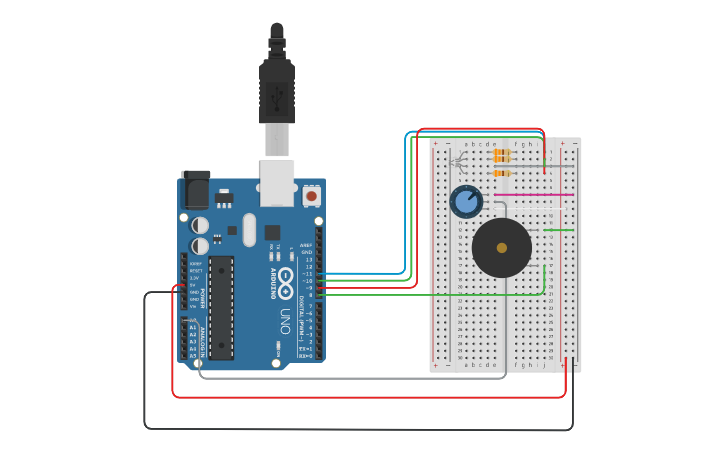 Circuit design Arduino project #1 | Tinkercad