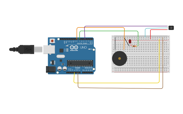 Circuit design Flame sensor | Tinkercad