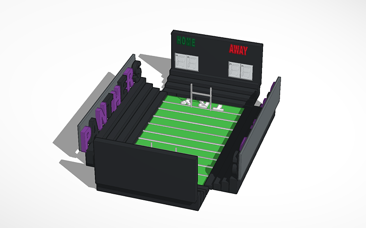 Nrl Game Layout 3D design Nrl Football field | Tinkercad
