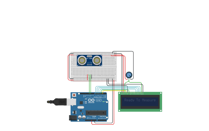 Circuit Design Distance Measurement Using Ultrasonic Sensor With Lcd And Arduino Tinkercad 2998