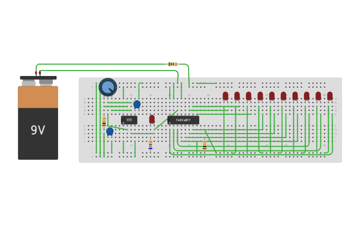 Circuit design LED CHASER CIRCUIT Circuit Diagram