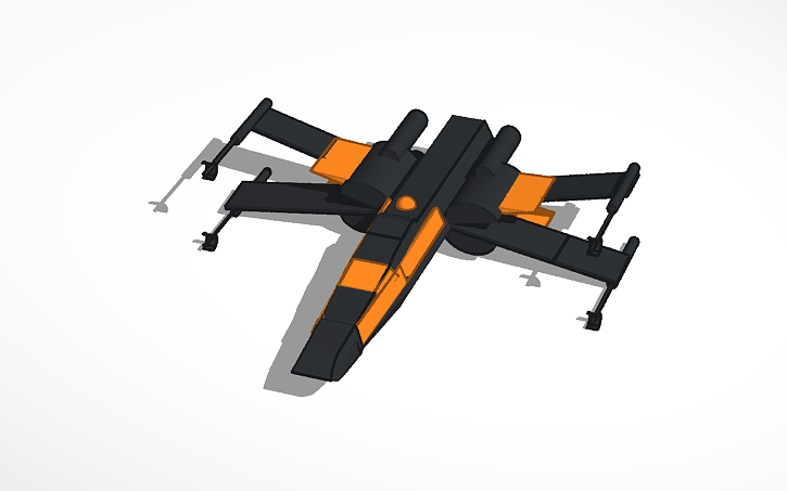 T 70 X Wing Black One Poe Dameron S Tinkercad