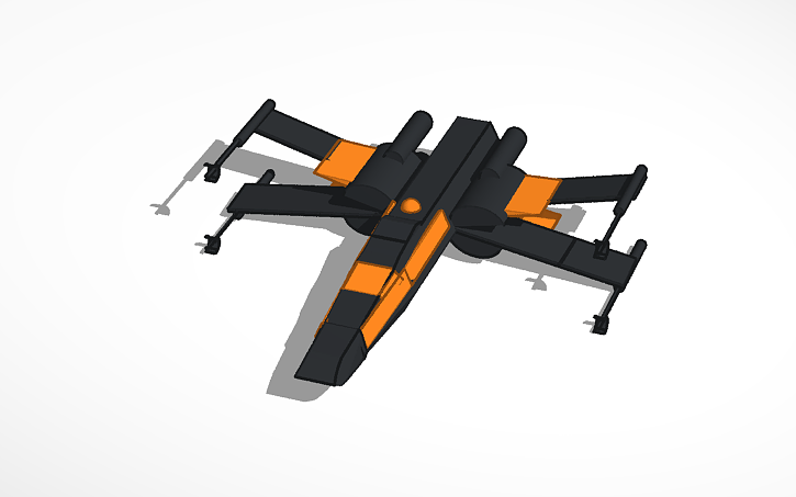 T 70 X Wing Black One Poe Dameron S Tinkercad T 70 X Wing Black One Poe Dameron S Tinkercad