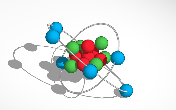 Nitrogen Atom Not To Scale Tinkercad