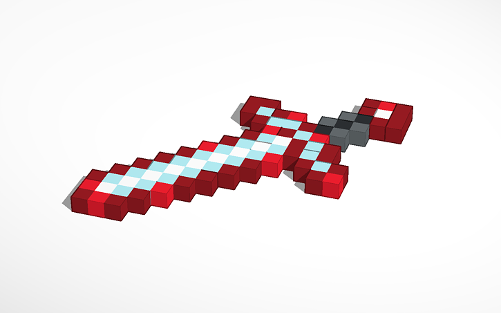 Minecraft Fire And Ice Sword Tinkercad