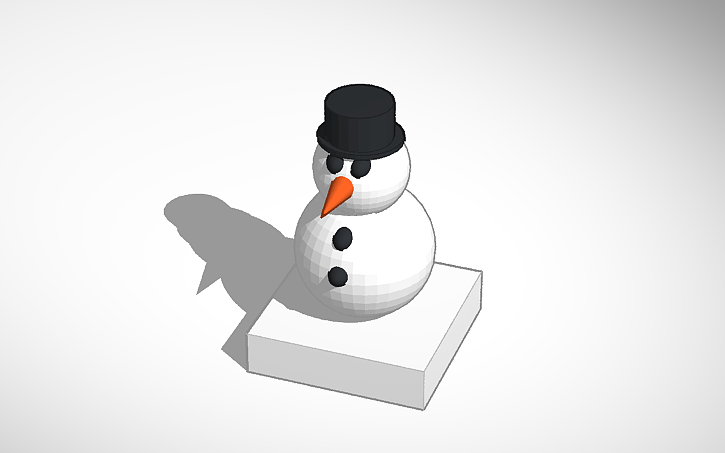 3D design little snow men | Tinkercad