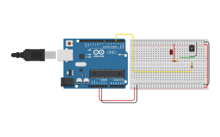 Circuit design PNP Transistor | Tinkercad