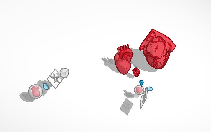 心臓と箱の観察版 Tinkercad