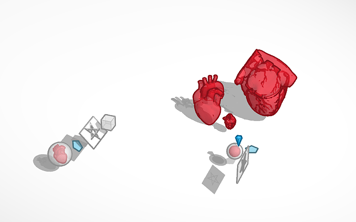 心臓と箱の観察版 Tinkercad 心臓と箱の観察版 Tinkercad