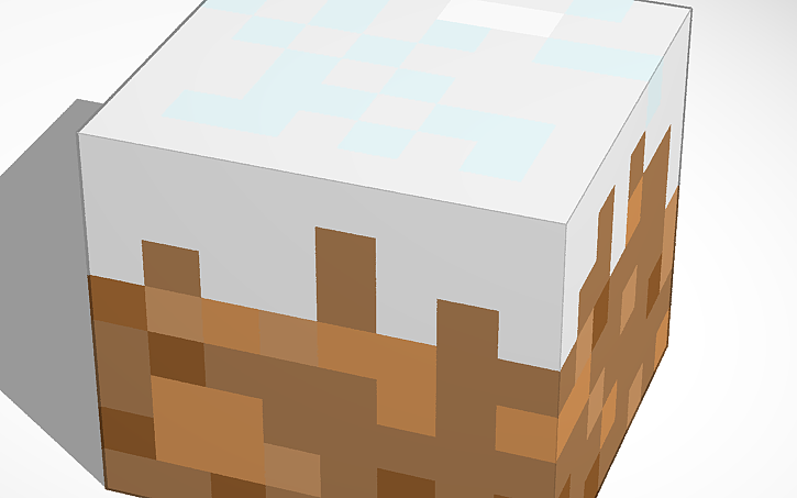 3D design Minecraft Snow (dirt) block | Tinkercad