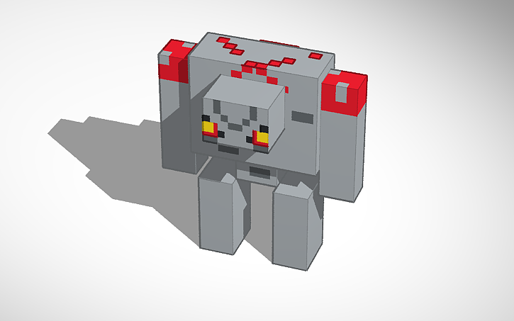 Minecraft Dungeons Redstone Golem Tinkercad