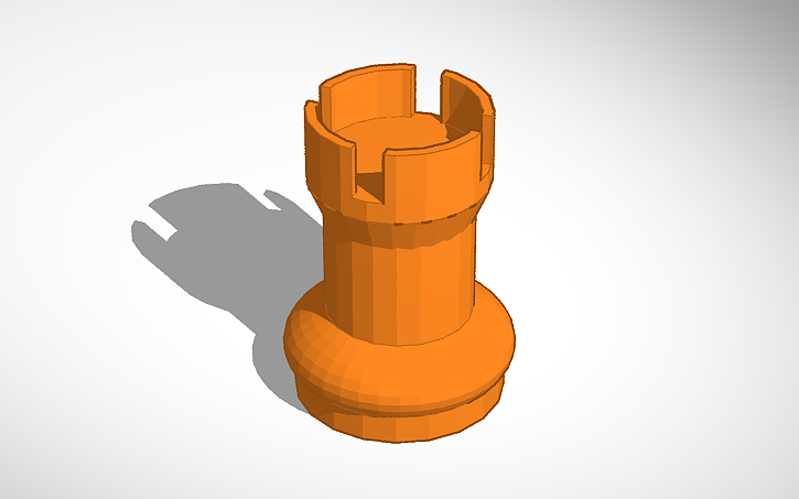 3D design Chess rook | Tinkercad