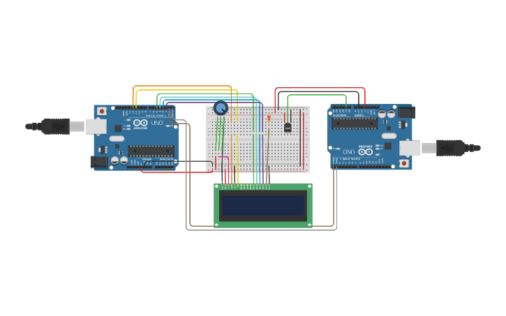 Circuit design Temperature Sensor with LCD Circuit Diagram