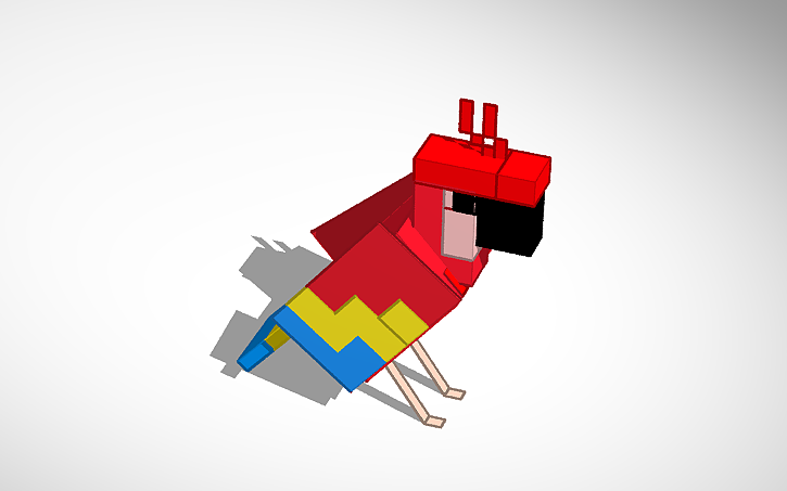 Minecraft Parrot Lol 2 0 Requested By A Bird Simper Tinkercad Minecraft Parrot Lol 2 0 Requested By A Bird Simper Tinkercad